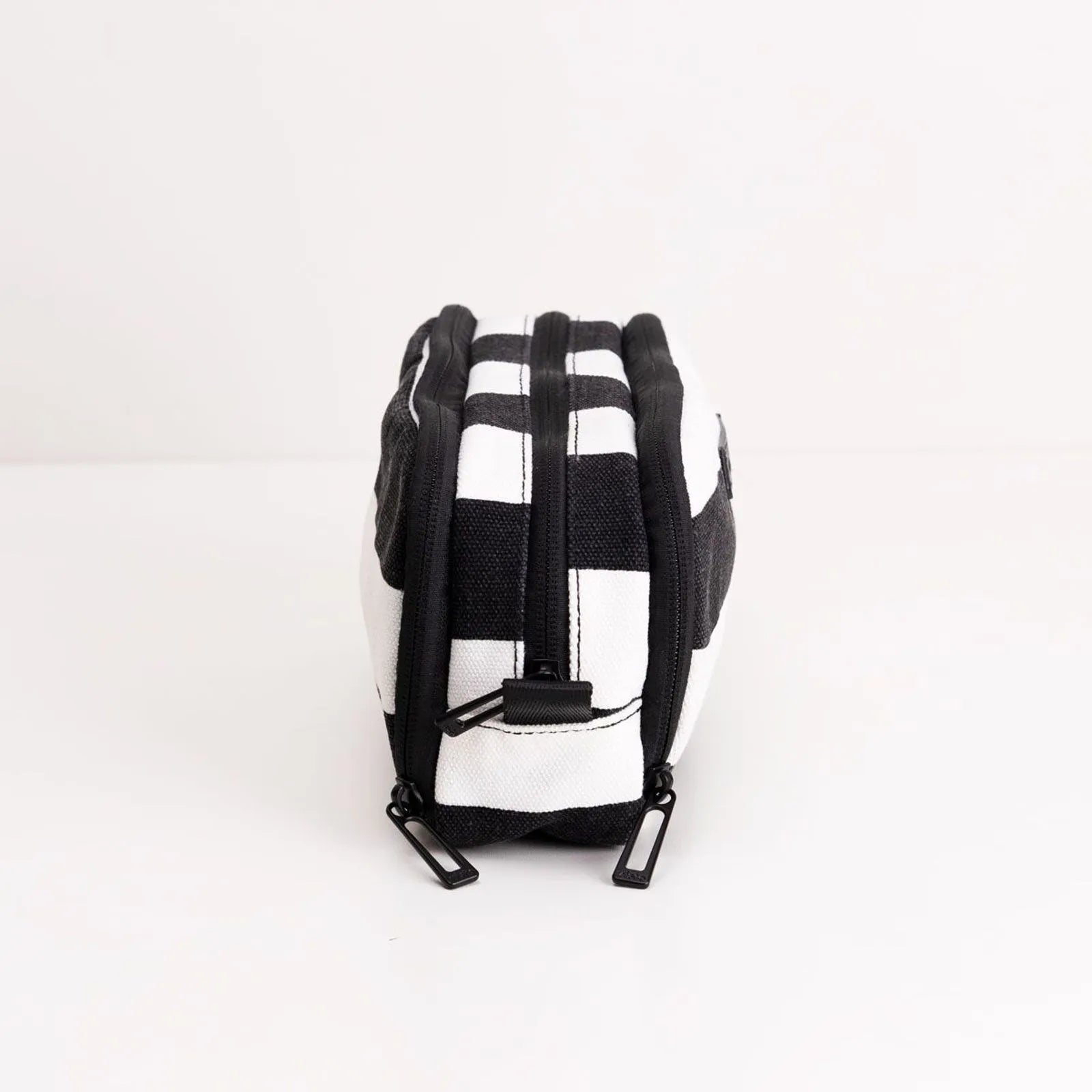 Striped Canvas Pencil Case with Pockets