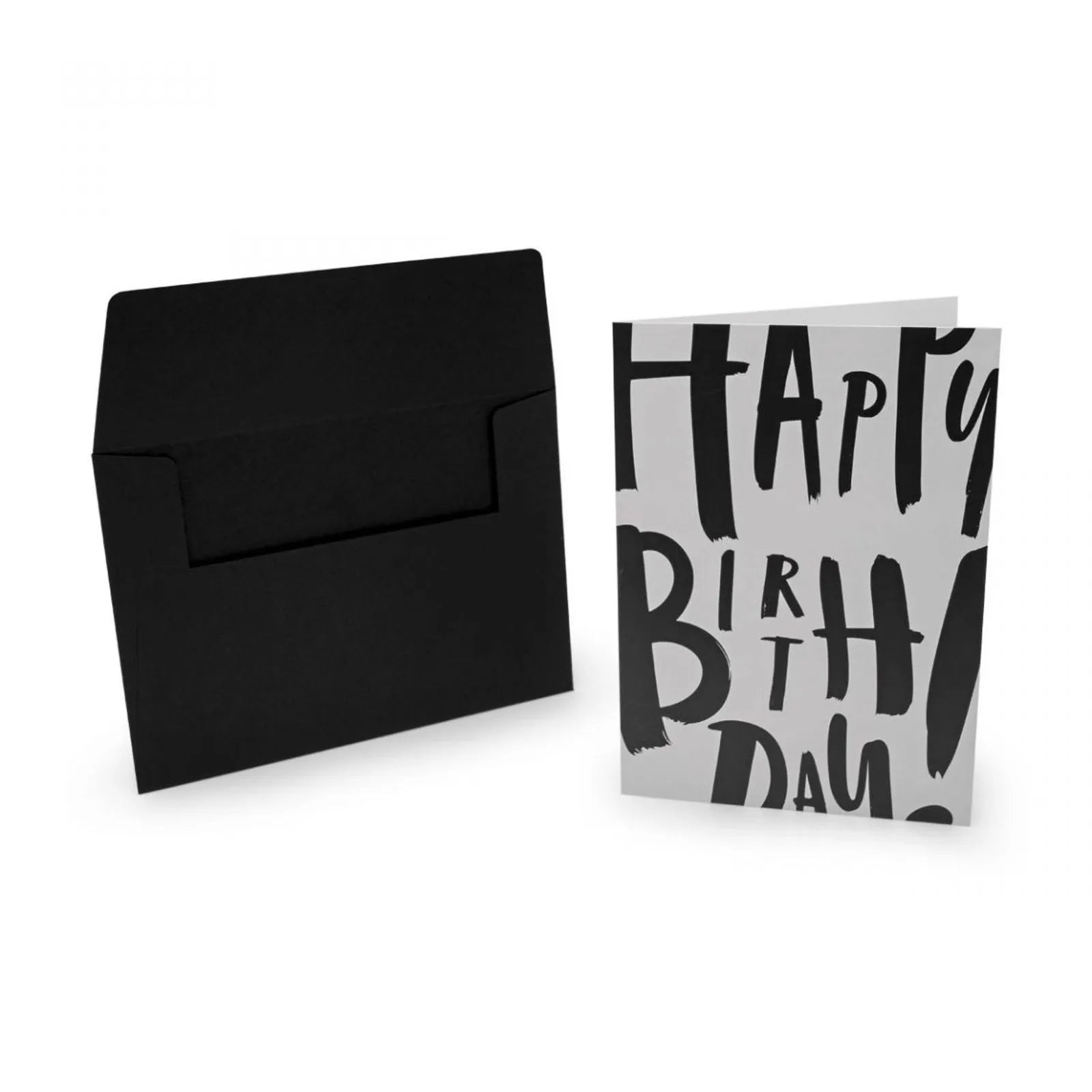 Happy Birthday Card (Black and White)