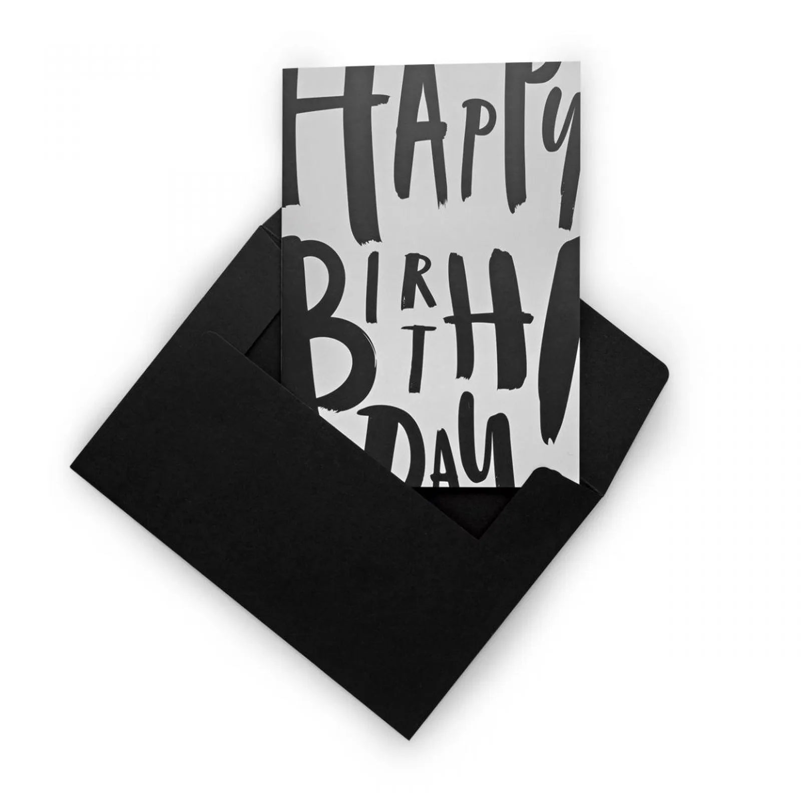 Happy Birthday Card (Black and White)